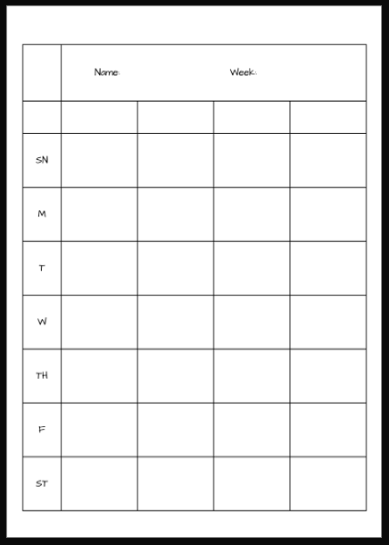 Printable Time Management Worksheet